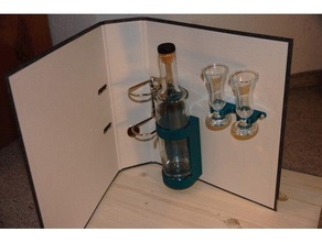 Flaschen Ordner garrafa pasta v1 suporte flasche flaschenhalter Geheimversteck ocultar schnaps tiro 3d print model - Mito3D