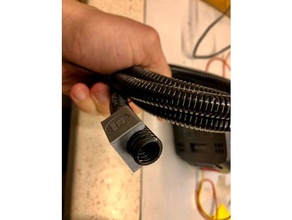 gancio tubo 13 mm cable acortar corrugato elettrico 3d print model - Mito3D