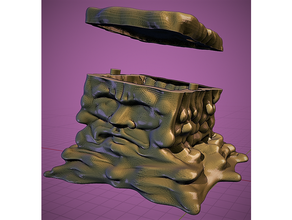 gelatinous cube - removable lid dd dungeons dragons ooze tabletop 3d print model - Mito3D