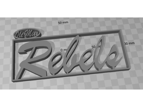 ole ribelli logo 3d print model - Mito3D