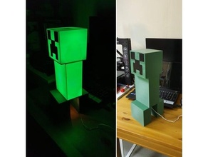 minecraft creeper lamp decor game led 3d print model - Mito3D