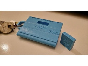 atari 7800 keychain keychains retro 3d print model - Mito3D