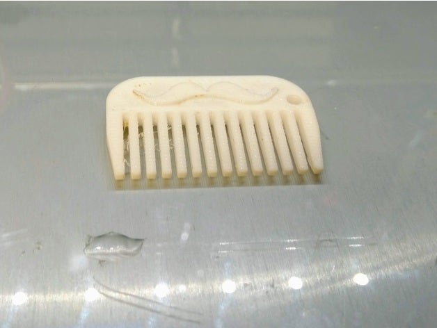 moustache comb beard 3D print model - Mito3D
