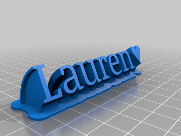 lauren customized 3D print model - Mito3D