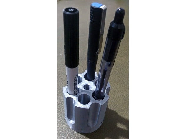 revolver cylinder pencil holder 3D print model - Mito3D