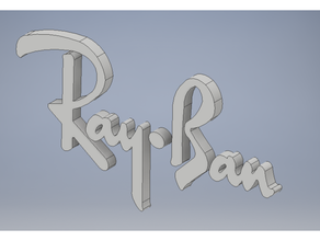 Rayban logotipo 3d print model - Mito3D
