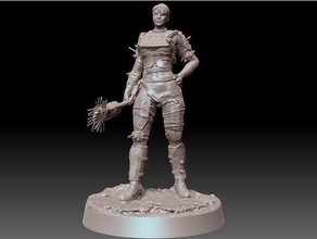 post apocalypse amazon - 28mm miniature 32mm character fallout female post-apocalyptic woman 3d print model - Mito3D