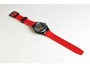 swatch tpu strap watch straps 3d print model - Mito3D
