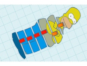 homer simpson flexible simpsons 3d print model - Mito3D