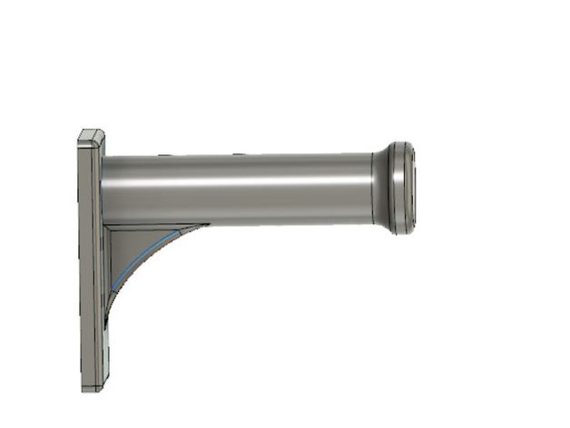 Mauer Heringe Gewehr sicher montieren Revolver Pistole 3D print model - Mito3D