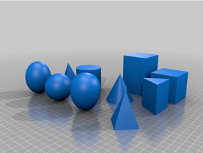 educativo impostato 10 geometrico Modelli cono cubo cilindri formazione scolastica giocattolo figura design ovale piramide 3d print model - Mito3D