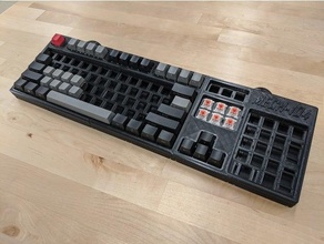 mechanical keyboard - mech-104 cherry mx diy handwired keycaps size teensy 3d print model - Mito3D