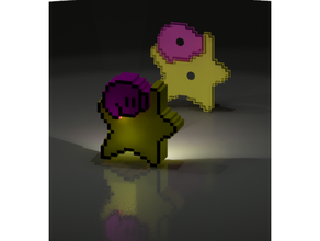 Kirby ligero caja juegos LED multicolor nintendo estrella vídeo juego 3d print model - Mito3D