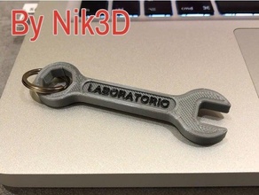 portachiavi officina laboratorio key laboratory 3d print model - Mito3D