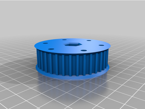 customized pulley generator hex hole hub holes support frc 3d print model - Mito3D