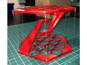 impossible hexagone table pendaison optique illusion 3d print model - Mito3D