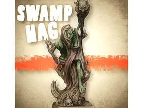 swamp hag dnd miniature dungeons dragons fantasy green pathfinder witch 3d print model - Mito3D