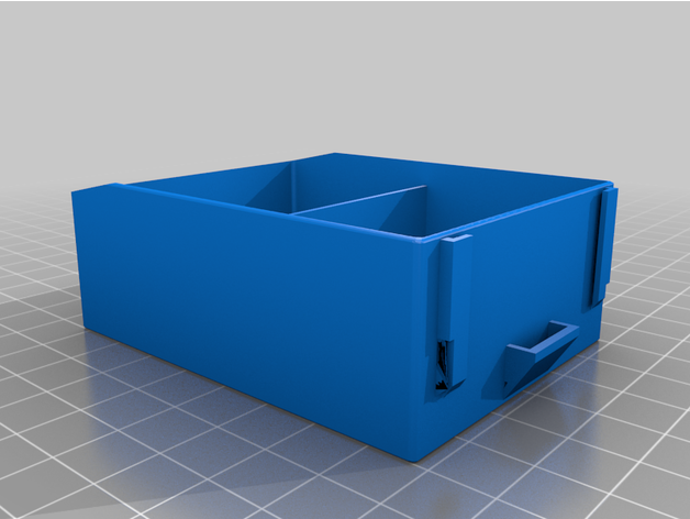 double quadruple tiroir composant grille 3D print model - Mito3D