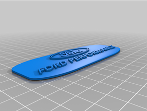ford performance emblem sign fordperformance 3d print model - Mito3D