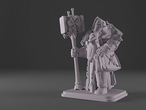 paladín uther juicio armadura 28 mm 32 dnd mazmorras dragones fantasía heroico escala heroquest martillo viejo mesa Warcraft guerra 3d print model - Mito3D