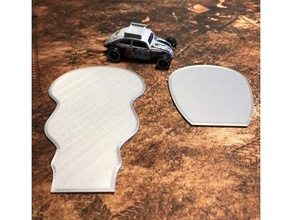 gaslands profile blank dropped weapon templates template 3d print model - Mito3D