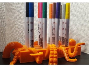 ahtapot boya işaretleyici Kulp destek 11 mm Kraken dolma kalem 3d print model - Mito3D