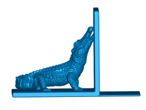 caimán sujetalibros izquierda animal librero 3d print model - Mito3D