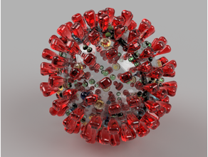 coronavirus modello covid 19 corona covid19 virus 3d print model - Mito3D