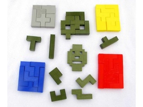 simple difficult pentomino problems openscad 3d print model - Mito3D