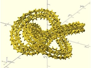 hollow-out torus knot hollow math pattern 3d print model - Mito3D