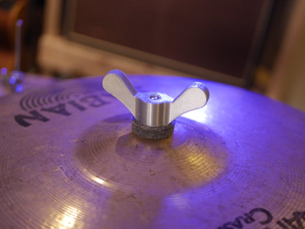 cymbal hardware wing nut 3D print model - Mito3D