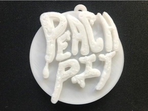 peach pit band keychain keychains 3d print model - Mito3D