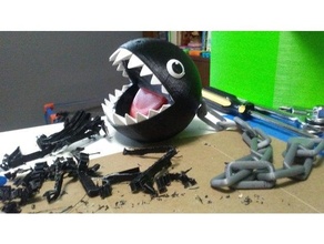 chain chomp dual extrusion 4 color bow wow mario multicolor print place 3d print model - Mito3D