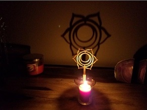 chakra shadow maker - svadhishthana ambience art candle symbols decor decoration flame meditation om symbol relax shadows 3d print model - Mito3D