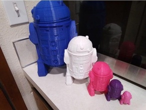 r2d2 yuvalama oyuncak bebek konteyner kolay baskı Yıldız Savaşları 3d print model - Mito3D