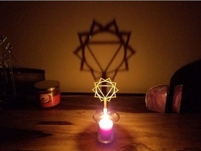 chakra shadow maker - manipura ambience ambient art candle symbols decor decoration flame flames meditation om symbol relax shadows 3d print model - Mito3D