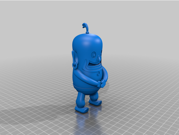 genie lamp art toy figure 3D print model - Mito3D