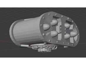 knight missile pod chaos imperial rocket warhammer 3d print model - Mito3D
