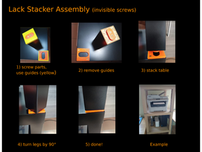 lack stacker invisible screws ikea original prusa i3 mk3 3d print model - Mito3D