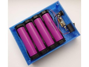 4s1p 18650 battery case 3d print model - Mito3D