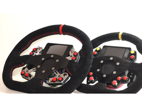 nextion 32 box pmt universal hub v2 button display enclosure simhub simracing sim racing steering wheel thrustmaster 3d print model - Mito3D