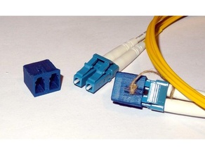 lc connector cap fiber optic network 3d print model - Mito3D