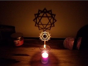 chakra ombra creatore anahata ambiente ambient arte candela simboli arredamento decorazione fiamma fiamme meditazione om simbolo rilassare ombre 3d print model - Mito3D