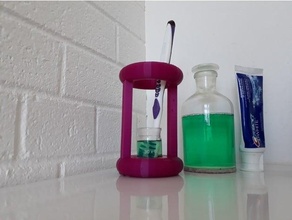 sani broosh spazzolino titolare supporto disinfettante personalizzatore openscad 3d print model - Mito3D