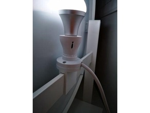lampholder uk bracket ikea mirror bulb holder lamp 3d print model - Mito3D