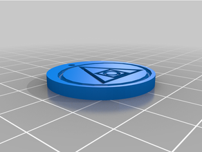 squared circle charm 3d print model - Mito3D