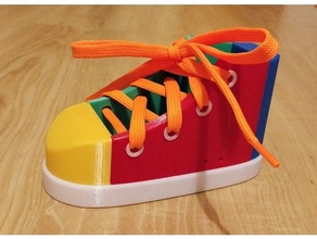 juguete zapato bebé bota cordones zapatos 3d print model - Mito3D