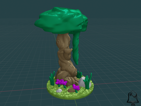 fey albero baldacchino dd dnd puntello fantasia fogliame openfoliage tavolo giochi terreno alberi gioco guerra wargaming 3d print model - Mito3D
