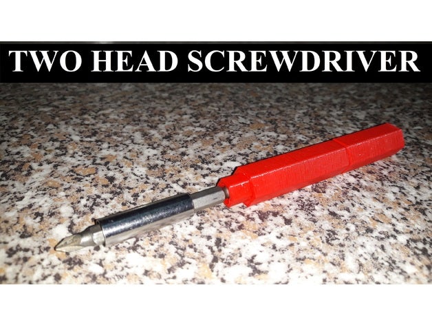head screwdriver bit handle holder 3D print model - Mito3D