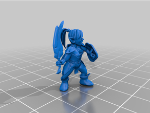 goblin ragazza guerriero 20 3d print model - Mito3D